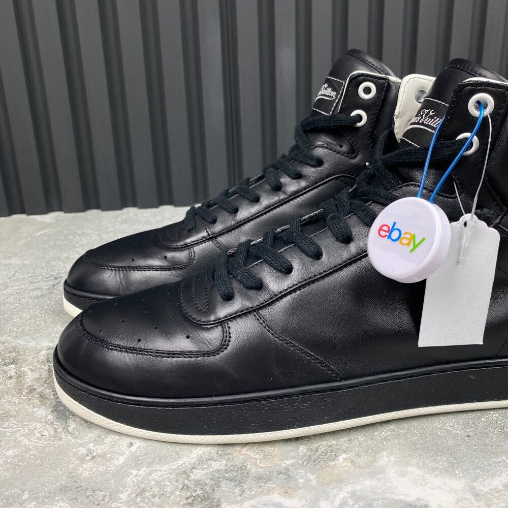Louis Vuitton Rivoli High Top Sneakers Black Leather 7.5 LV or 8.5 US 41.5 EUR - Picture 8 of 16